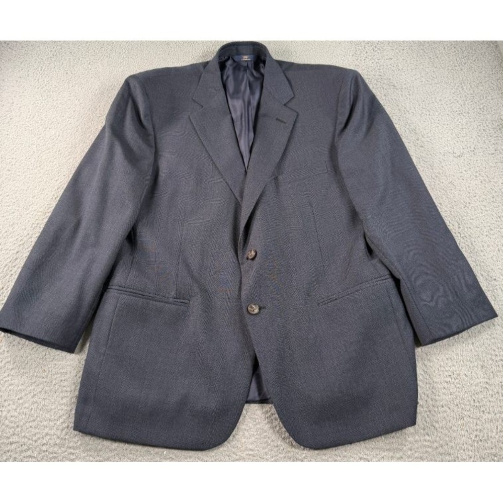 Brooks Brothers 346 Blazer Men 44S Sport Coat 100% Wool Gray Glen Plaid 2 Button